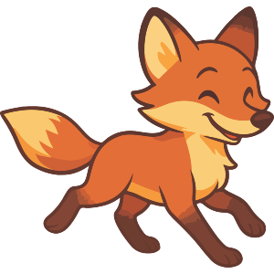 Happy Running Fox