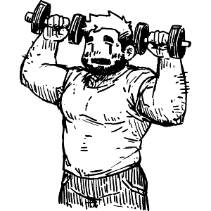 Guy Lifting Weights