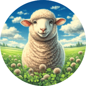 Happy Lamb In Clover