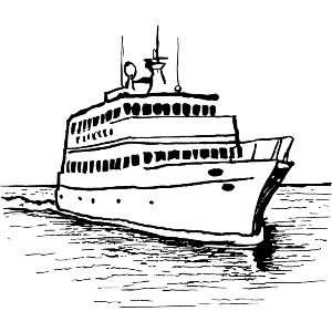 Ferry At Sea