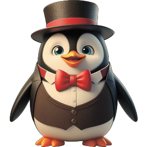 Cute Penguin Head Waiter