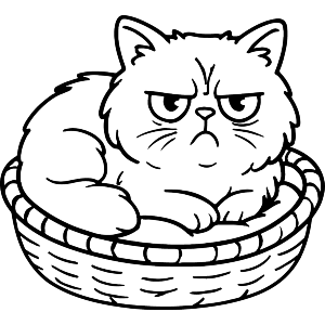 Grumpy Persian Cat