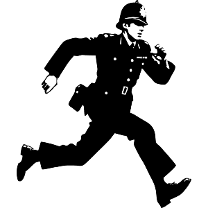 Policeman Running