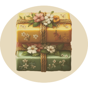 Organic Soap with Flowers