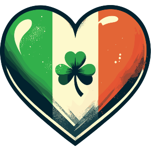 Ireland Love Heart With Shamrock