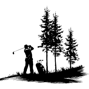 Golfer Taking a Swing