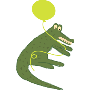 Crocodile With A Balloon