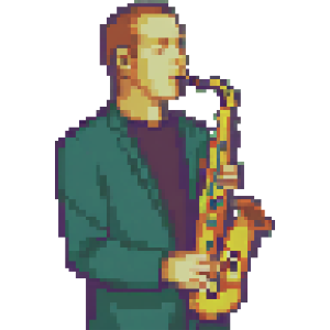 Musician Playing Saxophone