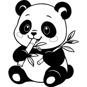 Baby Panda Eating