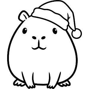 Cute Christmas Capybara