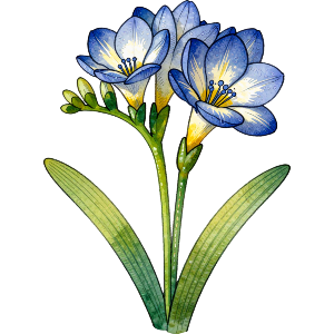 Blue Freesia Flower