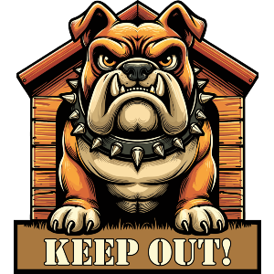 Angry Bulldog Keep Out