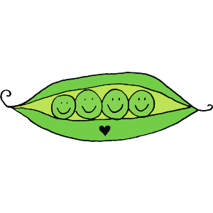 Happy peas in a pod