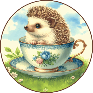 Hedgehog in China Teacup