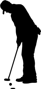 Putting Golfer Silhouette