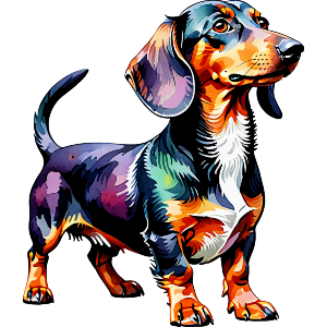 Watercolour Dachshund