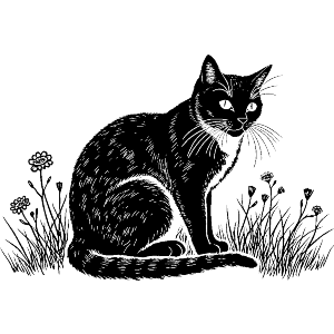 Cat in Garden