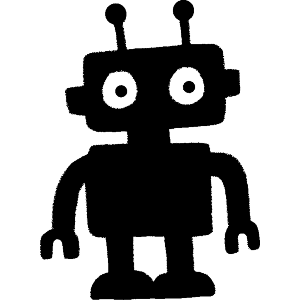 Cute Minimalist Robot Silhouette