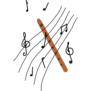 Sheet Music With A Flute