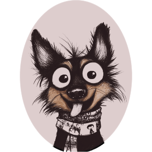 Funny German Shepherd with Scarf