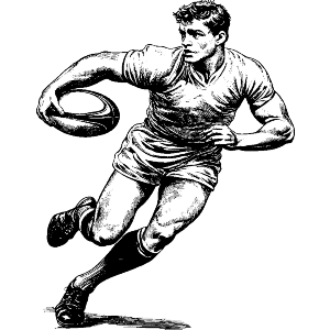Rugby Player Running