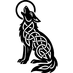 Celtic Howling Wolf