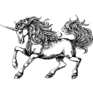 Vintage Unicorn Side View