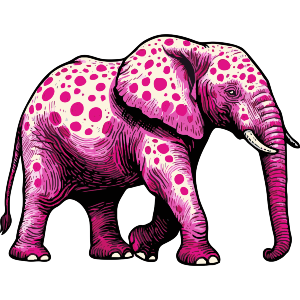 Pink Spotted Elephant