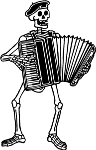 Skeleton With Accordion
