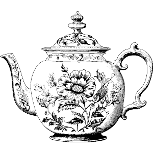 Vintage Floral Teapot