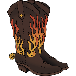 Flame Cowboy Boots