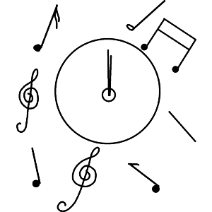Midnight music on new years eve 