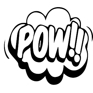 Pow Comic Style Action Bubble
