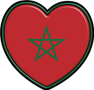 Morocco Flag Heart
