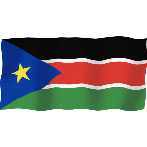 Waving South Sudan Flag