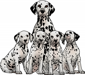 Dalmatian & Puppies
