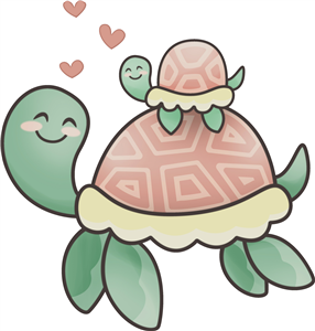Turtle Mother & Baby