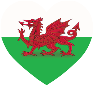 Welsh Flag Heart