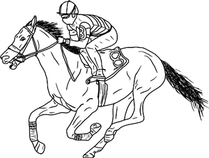 Race Horse & Jockey