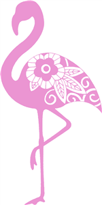 Pink Patterned Flamingo
