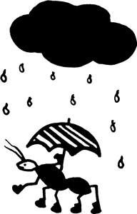 Ant With Umbrella