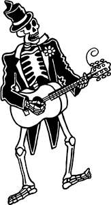 Skeleton With Guitar