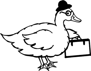 Duck With Briefcase