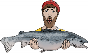 Fisherman Holding Fish