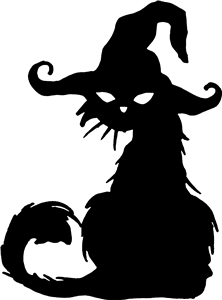 Witch Cat Silhouette