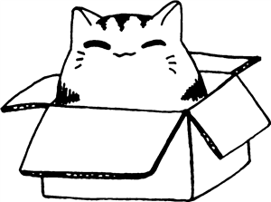Cat Sat In Box