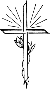 Shining Cross With Flowers