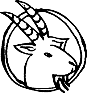 Goat In Circular Frame