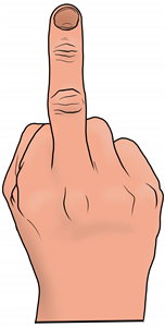 Swearing Middle Finger