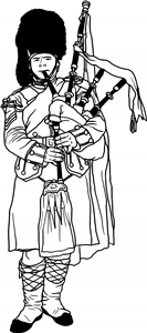 Traditional Bagpipe Player